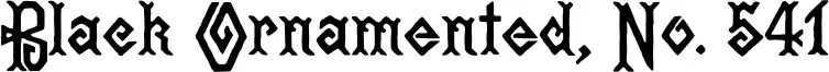Black Ornamented, No. 541