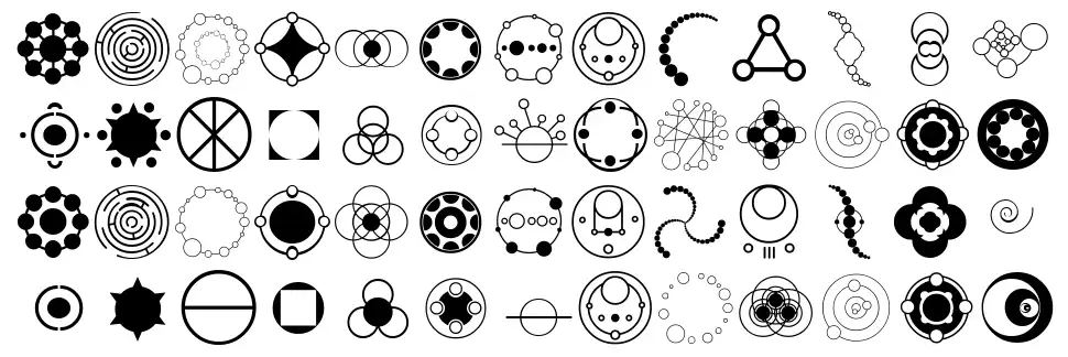 Crop Circle Dingbats Specimen Crop Circle Dingbatsfont specimens