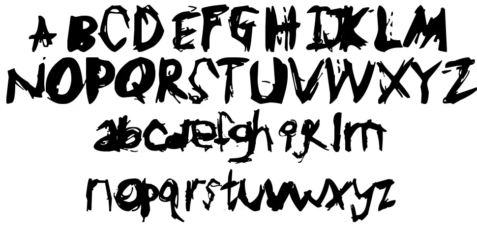 GL Scratchy Specimen GL Scratchyfont specimens