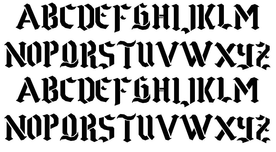 Goth Stencil Font By Juan Casco FontRiver