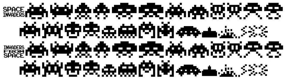 Invaders from Space Specimen Invaders from Spacefont specimens