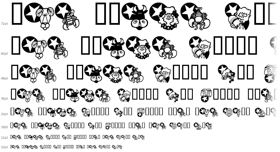 KR New Astro Waterfall KR New Astrofont waterfall