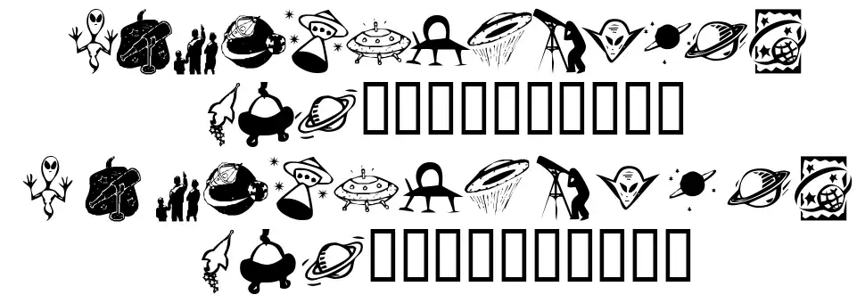 KR Out of this World Specimen KR Out of this Worldfont specimens