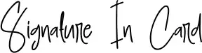 Signature In Card
