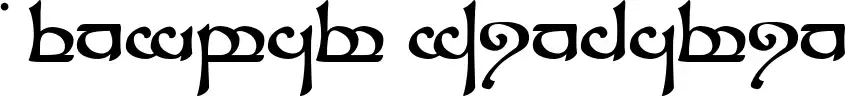 Tengwar Sindarin