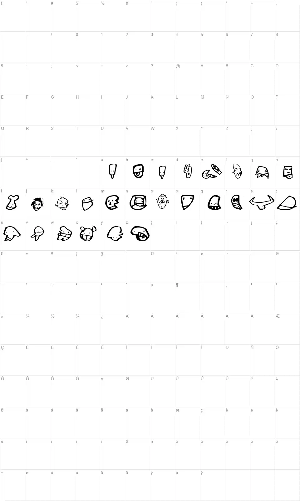 Truck Conky Choo Driver Map Truck Conky Choo Driverfont character map