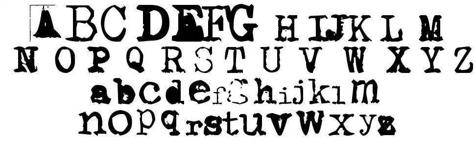 Typewriter from 286 Specimen Typewriter from 286font specimens