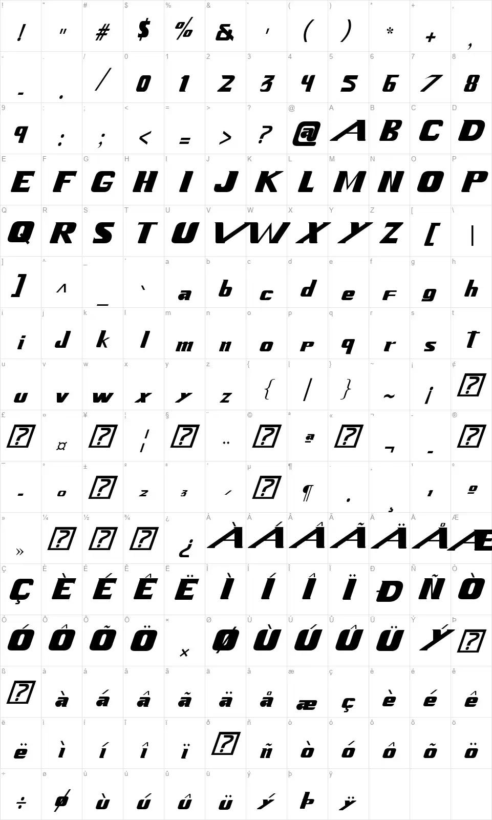 Xenogears Map Xenogearsfont character map