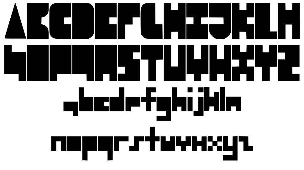 8-bit Block Party font specimens