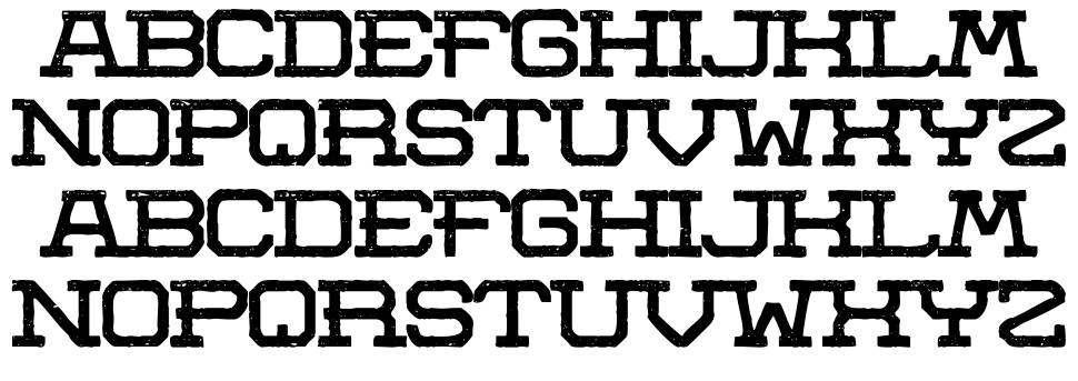 Aerotow font specimens