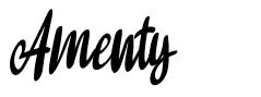 Amenty font