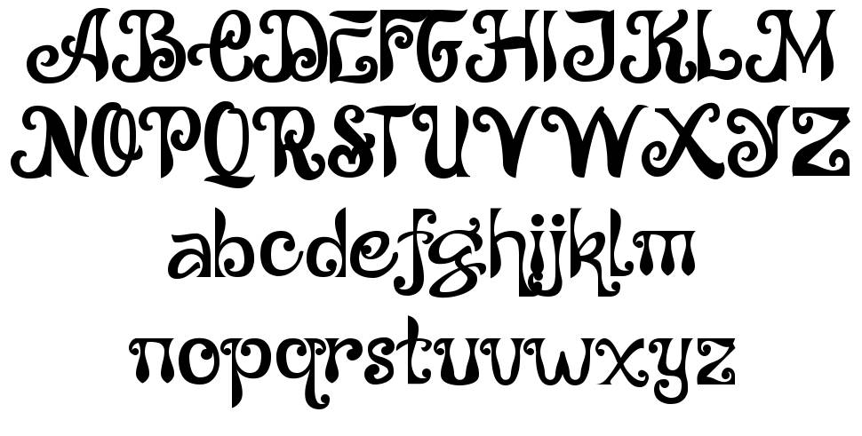 Anazura font specimens