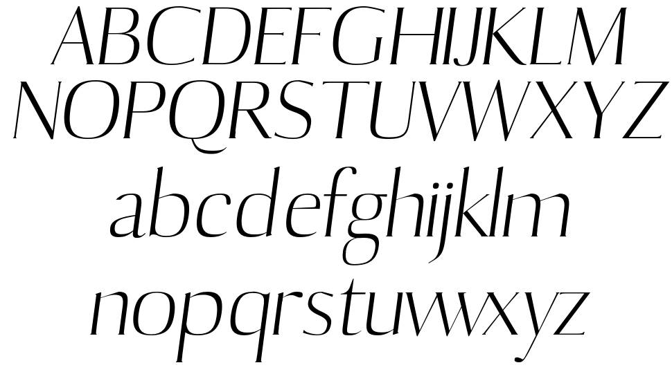 Andalos font Örnekler