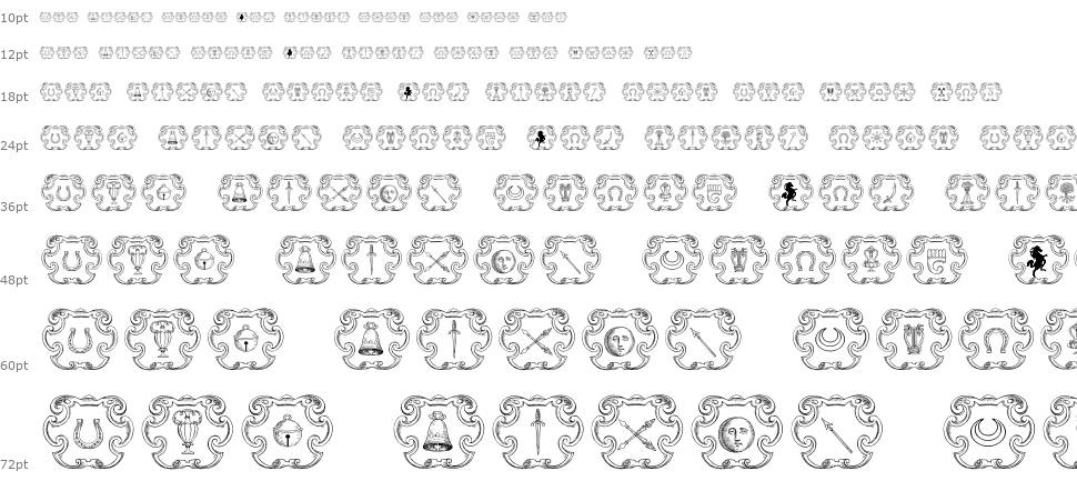 Armorial 字形 Waterfall