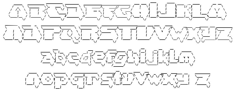 Asciid font specimens