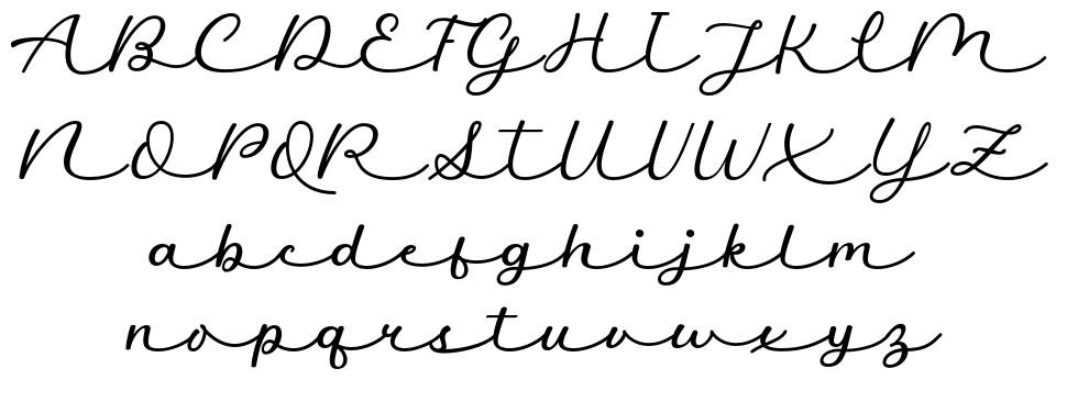 Auckland Signature font specimens