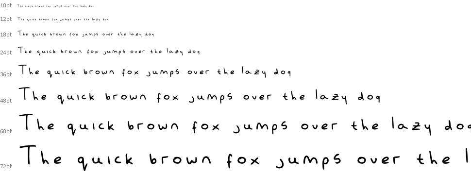 Baileys Handwriting font Waterfall