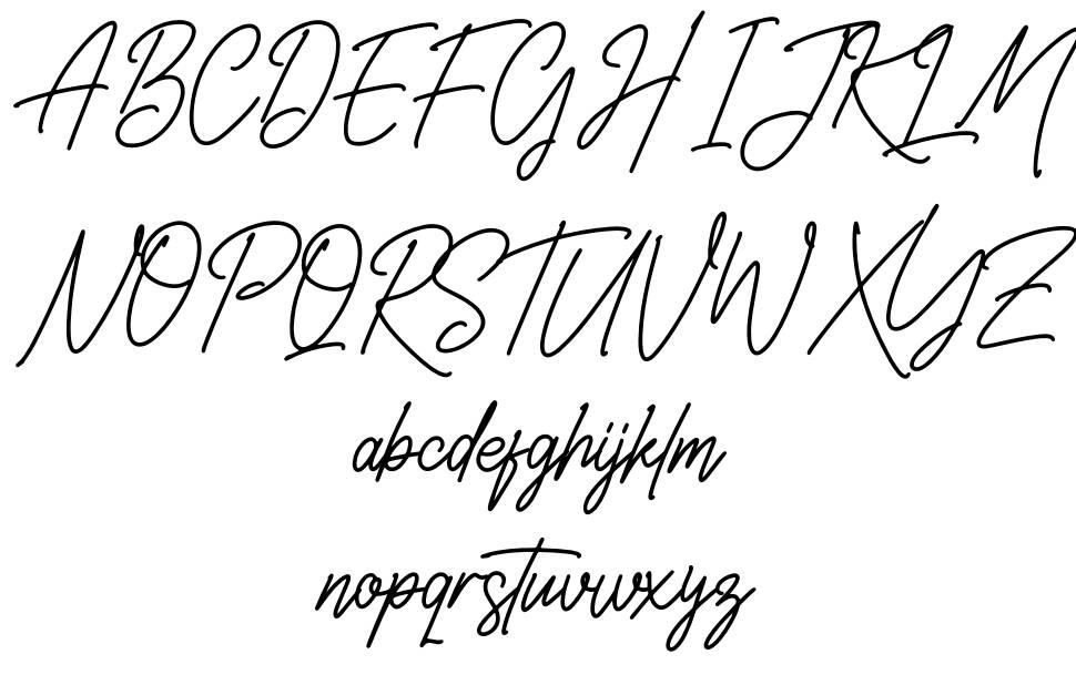 Belistaria Signature font Örnekler