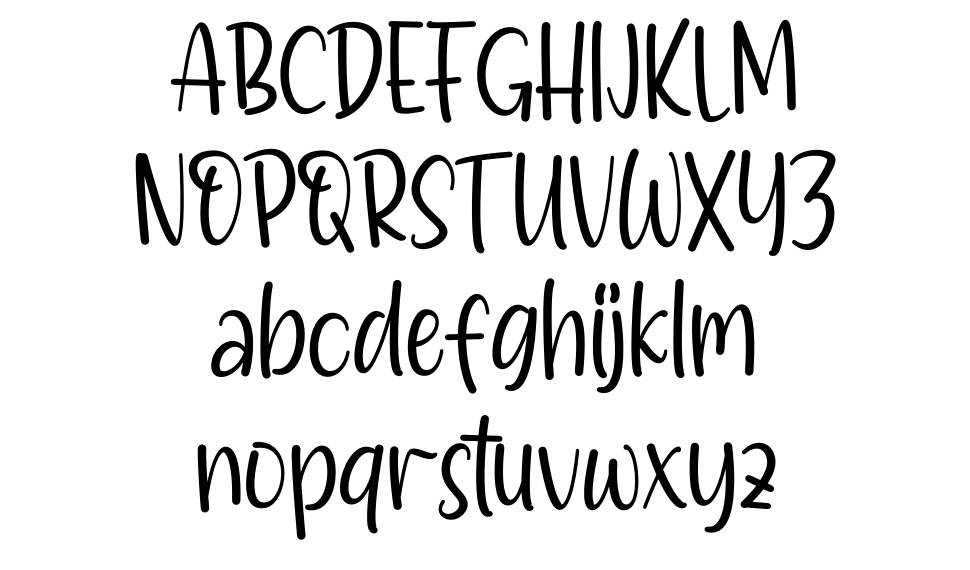 Bemoly Cute font specimens