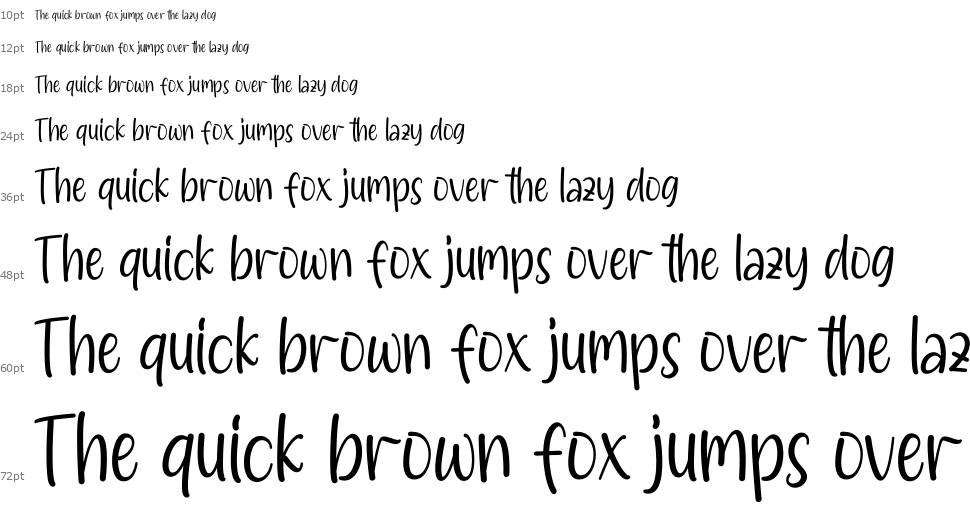 Bemoly Cute font Waterfall