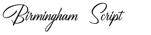 Birmingham Script font