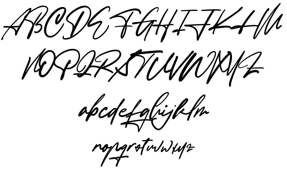 Black Lagoon font specimens