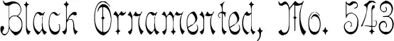 Black Ornamented, No. 543