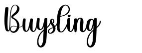 Buysling font