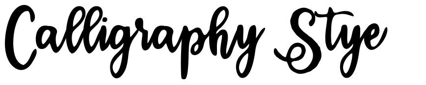 Calligraphy Stye font