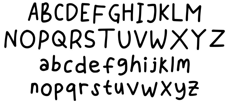 Chewriting font specimens