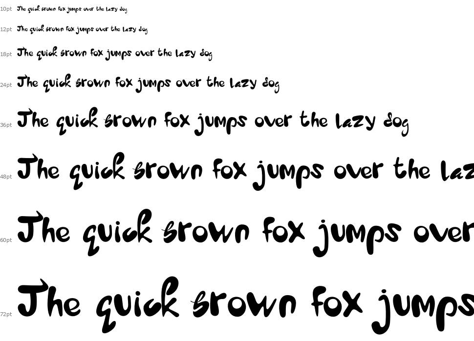 Cute Peppy font Waterfall