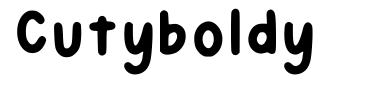 Cutyboldy font