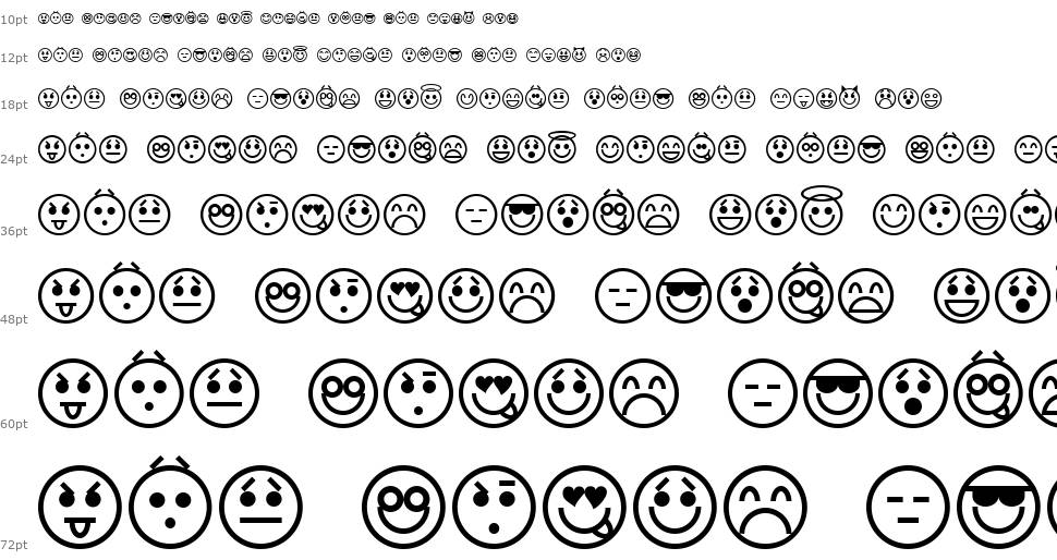 Emoticons font Waterfall