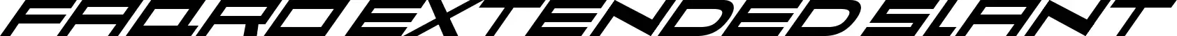 Faqro Extended Slant