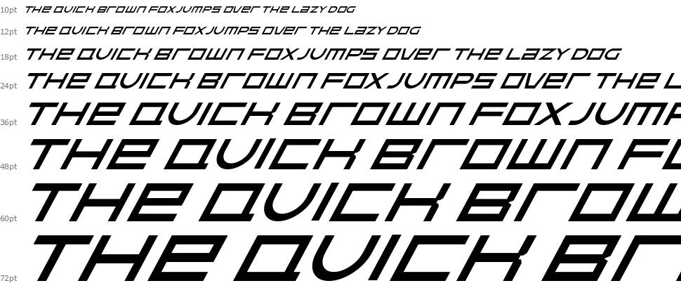 FEAR Dynamic Italic font Waterfall