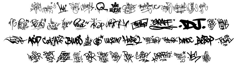 Graffiti Tags font by Woodcutter - FontRiver