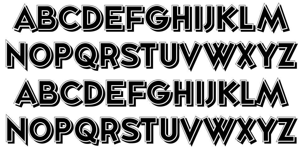 Grand Guignol font specimens