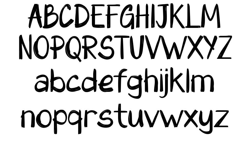 Gribble font specimens