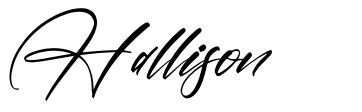 Hallison font