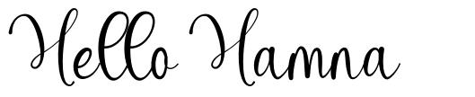 Hello Hamna font