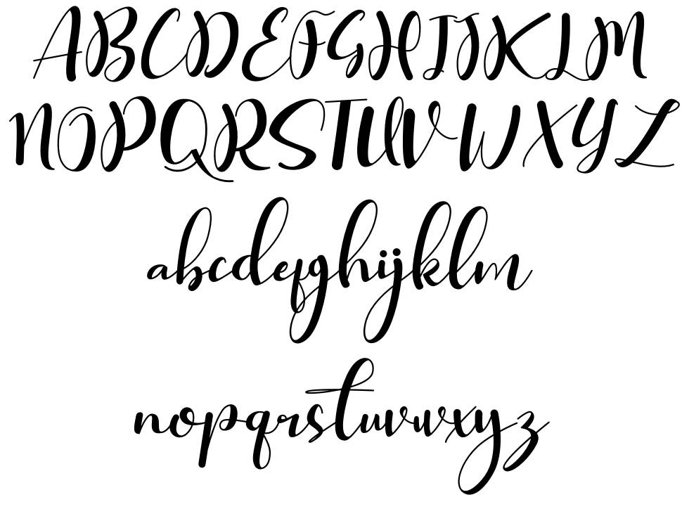 Kimberlly Lovely font Örnekler