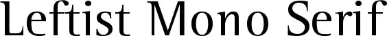 Leftist Mono Serif