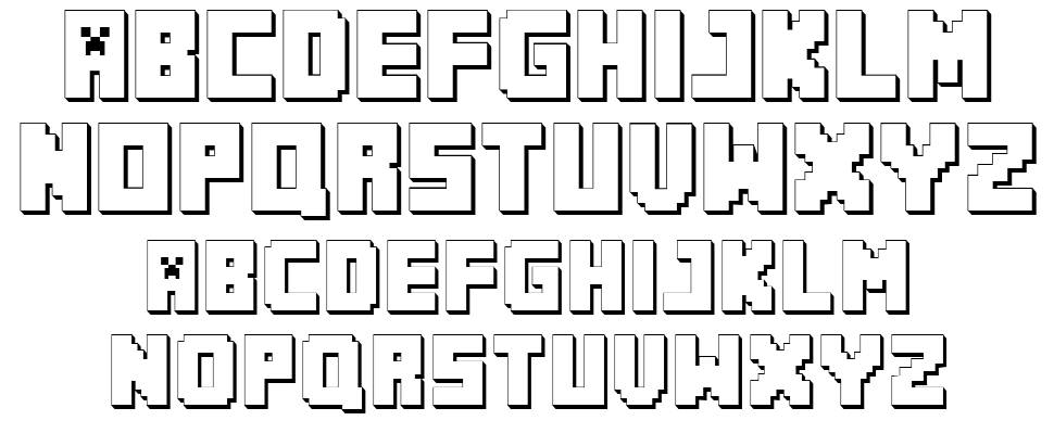 Minecraft PE font by KiddieFonts
