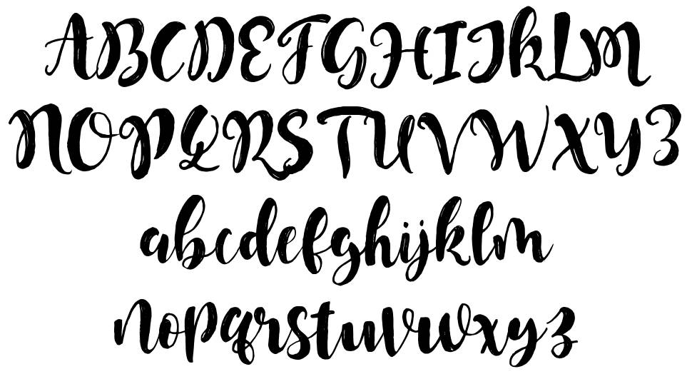 Mongnai Script font Örnekler