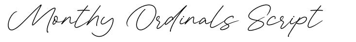 Monthy Ordinals Script schriftart