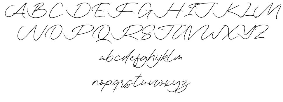 Monthy Ordinals Script font Örnekler