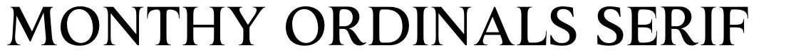 Monthy Ordinals Serif písmo