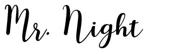 Mr. Night font