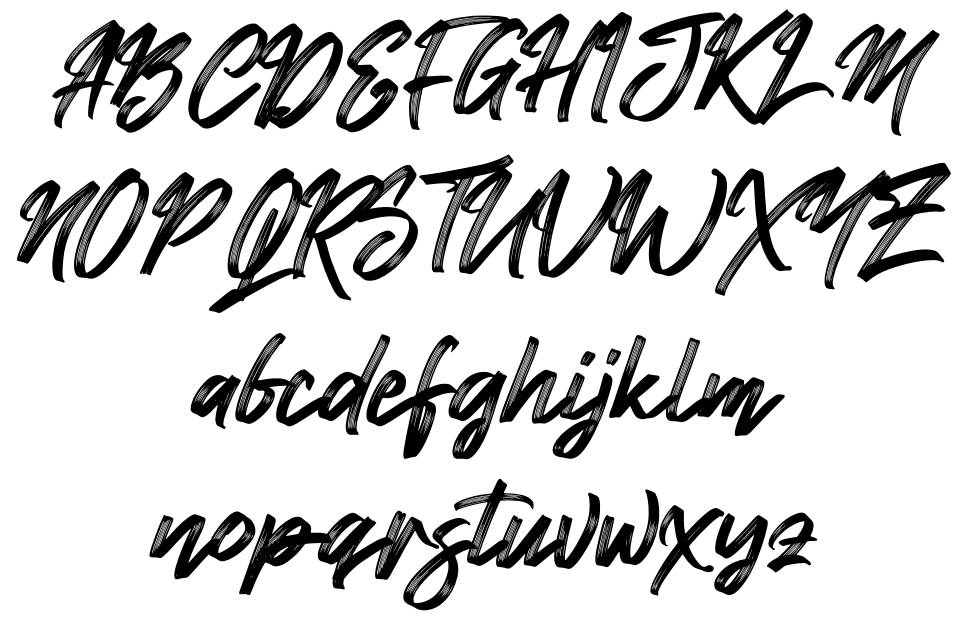 Namashte font specimens