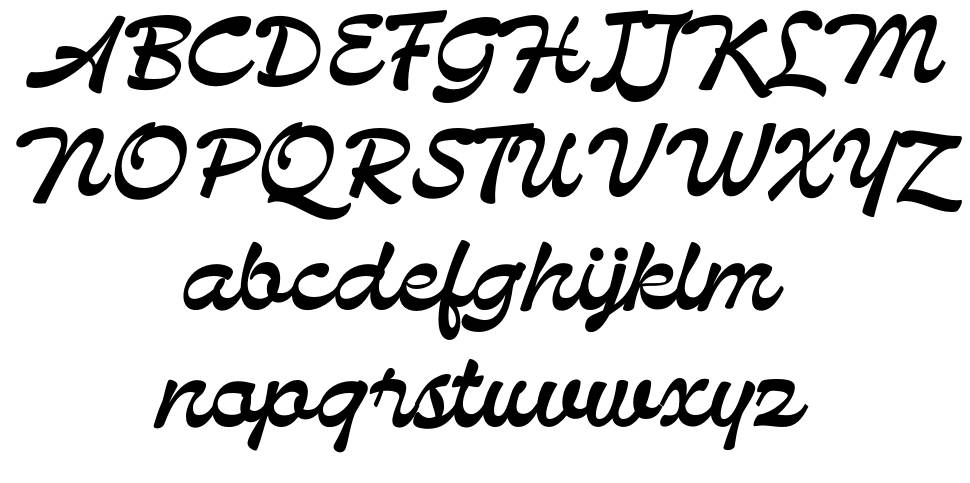 NCL Bendstag font specimens